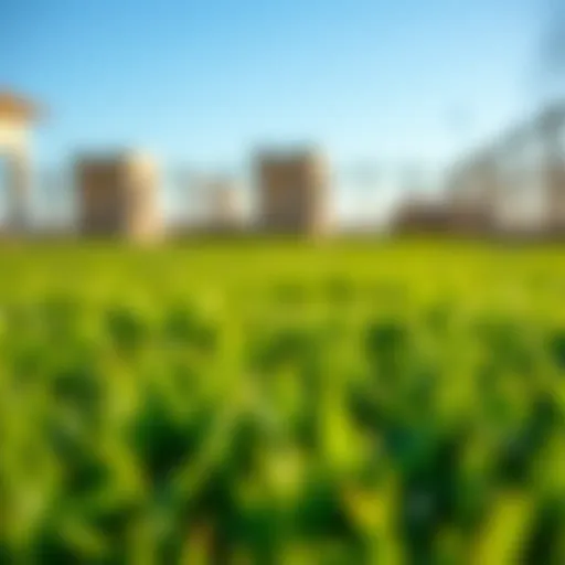 Close-up view of healthy sod installed in a garden.