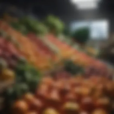 The Aesthetic Value of Fresh Produce A visually striking display of fresh produce showcasing the beauty of food