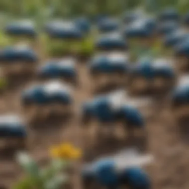 Blue Bees: Vital Pollinators for Sustainable Agriculture Infographic showing the role of blue bees in agriculture.