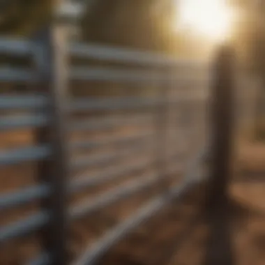 Inspection of a cattle gate highlighting durability and craftsmanship