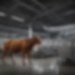 Modern cattle processing facility showcasing advanced technology and equipment
