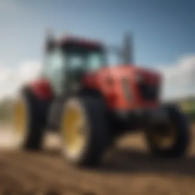 A display of various agricultural equipment available at Connor Tractor, highlighting their diverse offerings