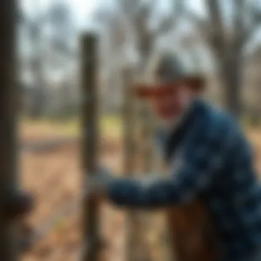 Techniques for installing agricultural fences