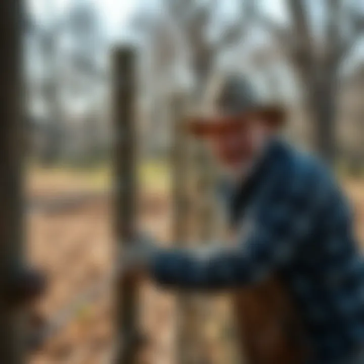 Techniques for installing agricultural fences