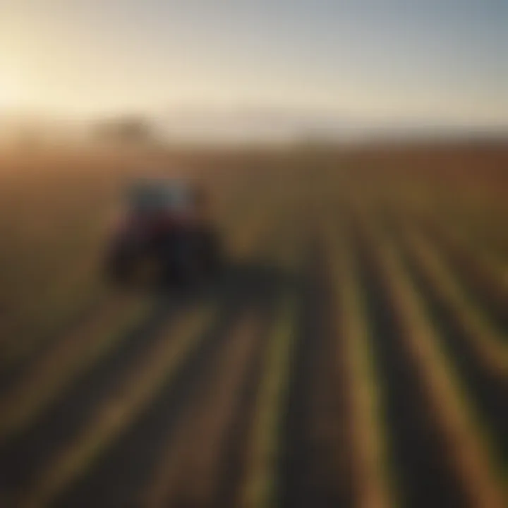 Sustainable farming practices demonstrated in a California field