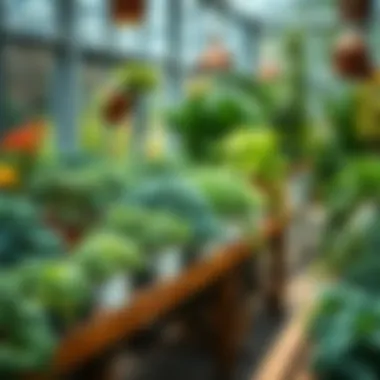 Elegant Greenhouse Plant Table Elegant greenhouse plant table showcasing various herbs and plants