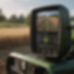 Detailed view of John Deere display interface showcasing advanced features