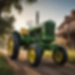 Historical John Deere tractor displayed in Jefferson City