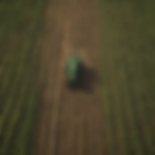 Aerial view of John Deere's impact on Lancaster farmland
