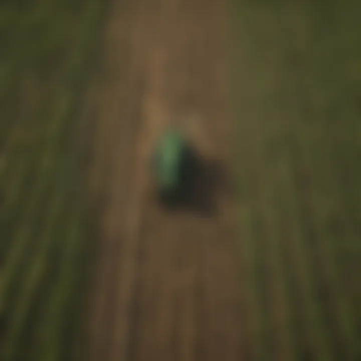 Aerial view of John Deere's impact on Lancaster farmland