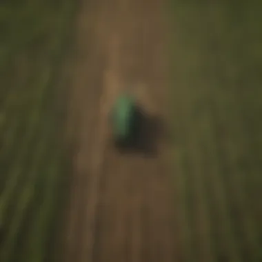 Aerial Perspective of Agricultural Influence Aerial view of John Deere's impact on Lancaster farmland