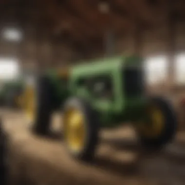Legacy of Innovation in Agriculture Historical exhibit showcasing John Deere's legacy in agriculture
