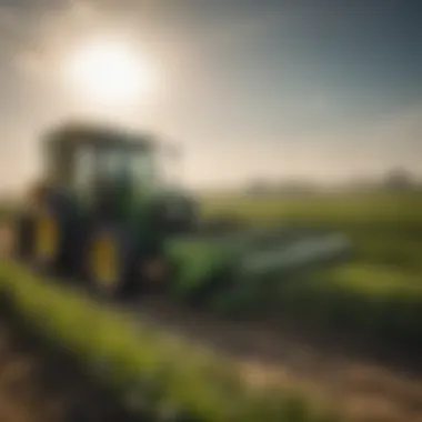 John Deere silage cutter in action on a farm