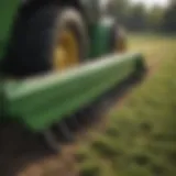 Close-up view of John Deere silage cutter blades