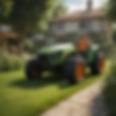 An array of eco-friendly lawn care products on display