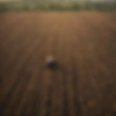 Aerial view of agricultural land enhanced by Martin Tractors
