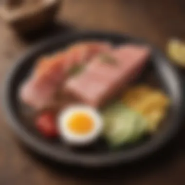 Lean Proteins and Healthy Fats for Nutrition A beautifully arranged plate of lean proteins and healthy fats.