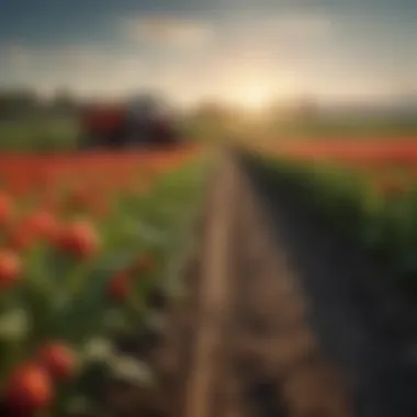 Vibrant Crops in Agriculture A vibrant field of crops representing agricultural opportunities