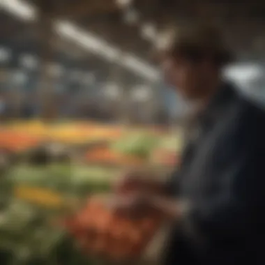 Market Analysis in Agriculture A professional analyzing market data related to agriculture