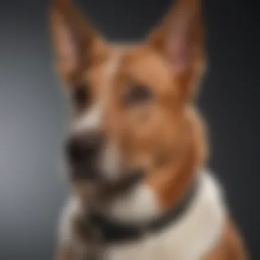 Pet owner demonstrating the proper fitting of the Gentle Leader Headcollar