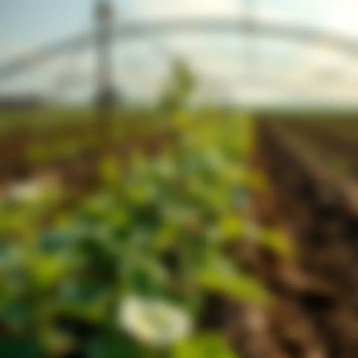 Probiotics Enhancing Crop Yield Visual representation of enhanced crop yield through probiotic application