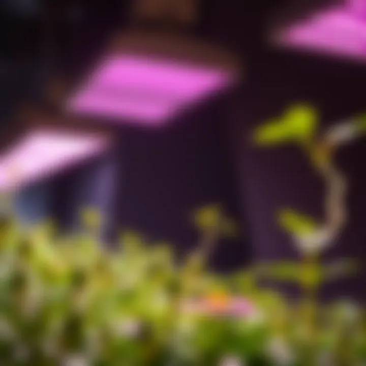 Plants thriving under raptor grow lights