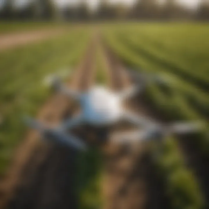 Drones monitoring crop health