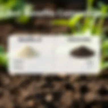 Soil Benefits Comparison A comparison chart illustrating the benefits of perlite and vermiculite in soil management.
