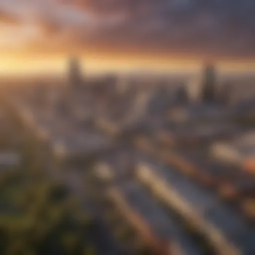 A bustling Sacramento skyline representing economic growth