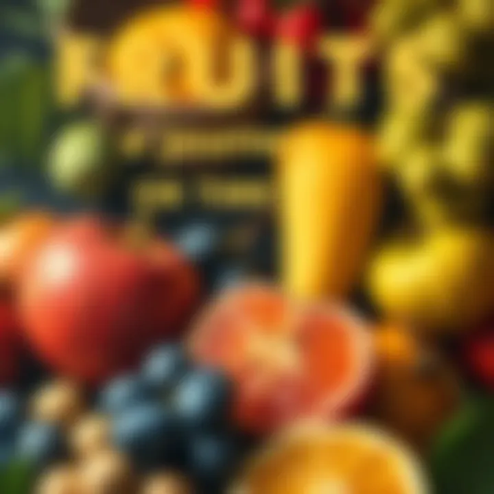 Vintage food poster highlighting the beauty of fruits in a nostalgic style