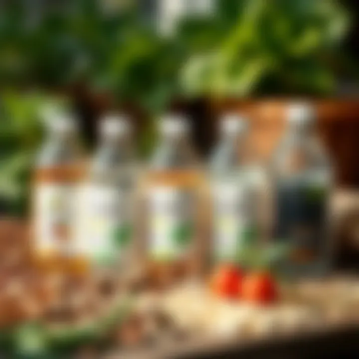 Different liquid nutrient formulations displayed