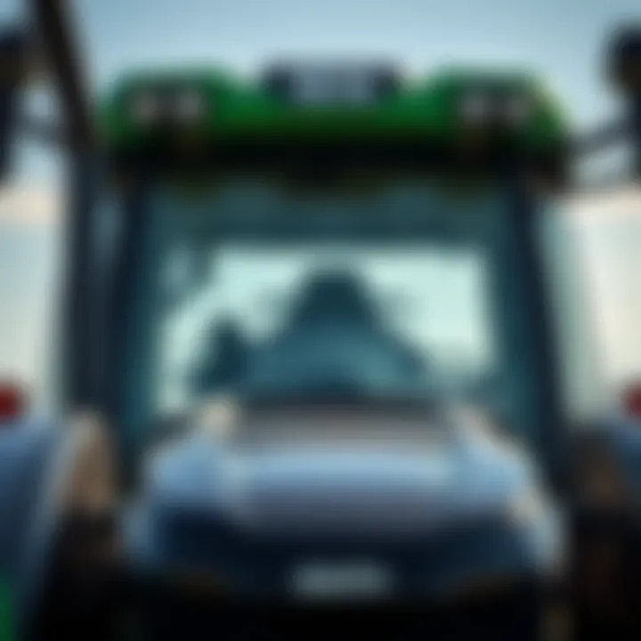 Close-Up of the Tractor's Innovative Technology Close-up of tractor's innovative technology