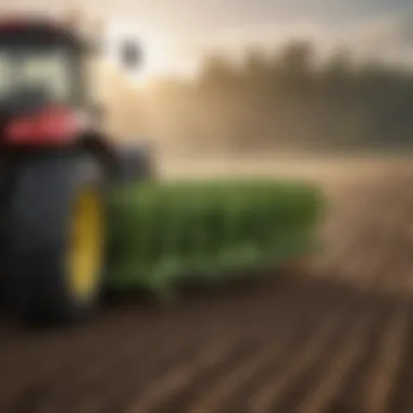 Innovative Design of Pull Behind Corn Planter Detailed view of a pull behind corn planter showcasing its innovative design and functionality.