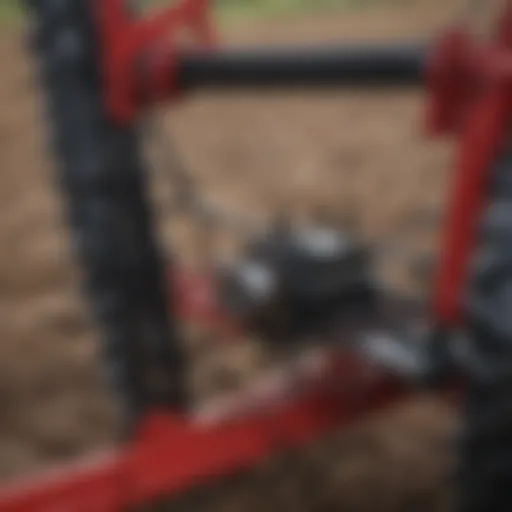Close-up of Vicon tedder tines and mechanism