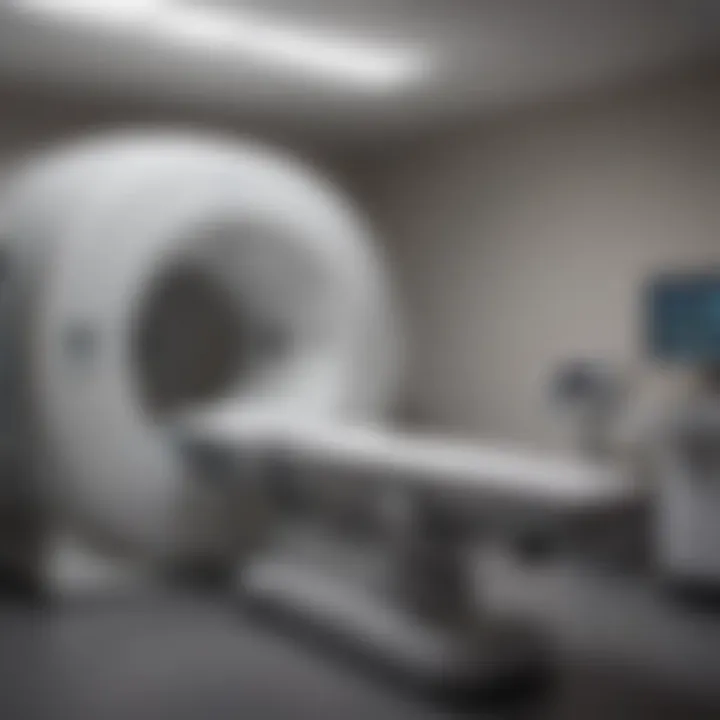 High-tech CT scanning equipment in a medical facility