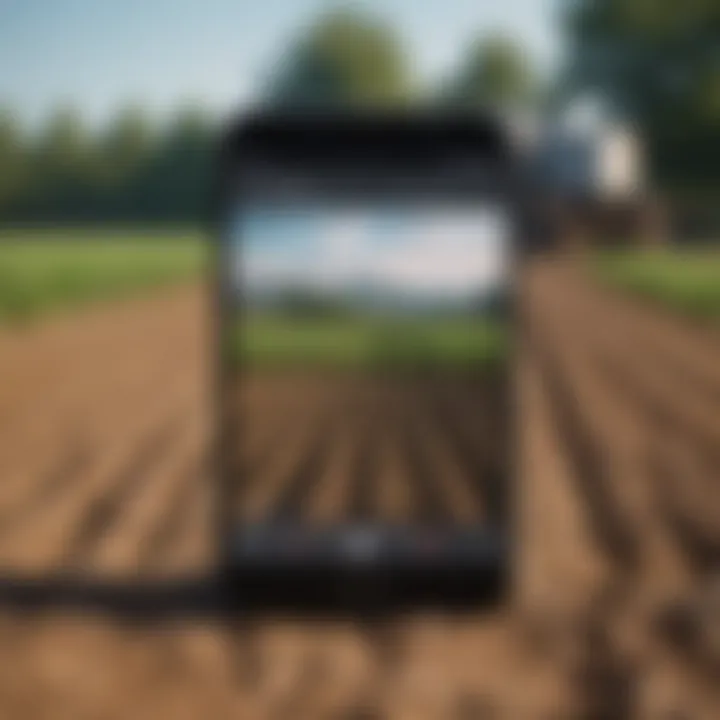 Dashboard of an agricultural analytics app revealing data insights