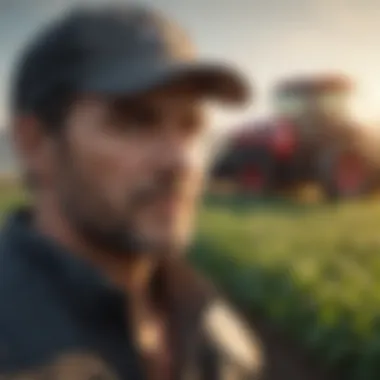 The Future of Agriculture: Digital Transformation Illustration representing the future of farming technology