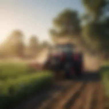 Modern Agricultural Machinery at Work Modern agricultural machinery in action