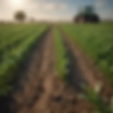 A lush green field showcasing the effects of proper fertilizer application alongside pre-emergent herbicides.