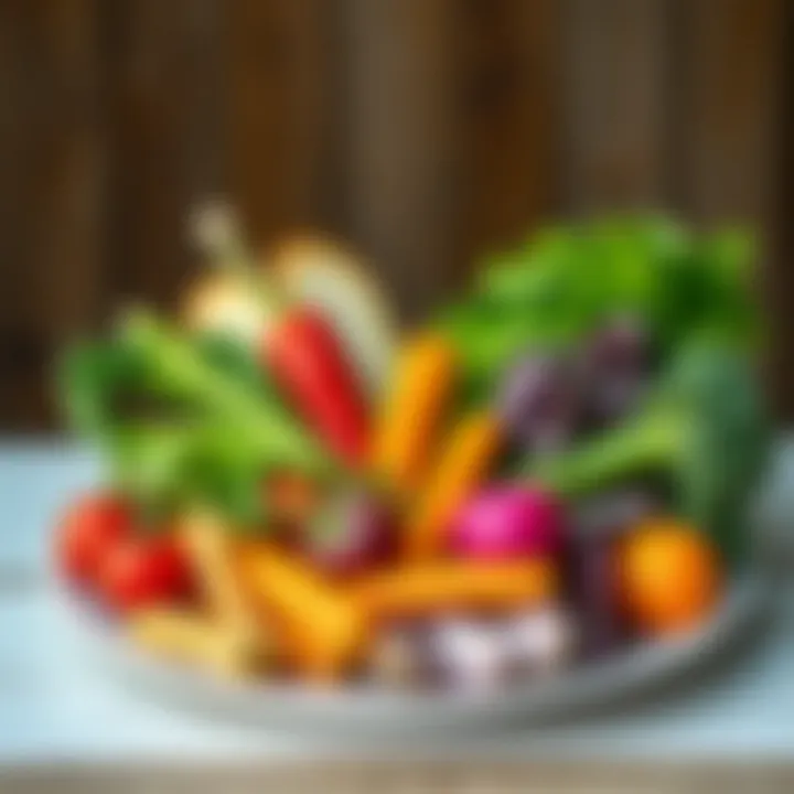 A colorful array of vegetables on a plate