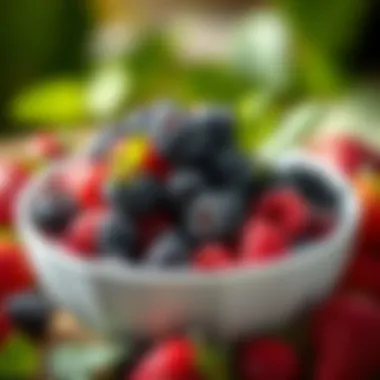 A bowl of vibrant berries packed with antioxidants