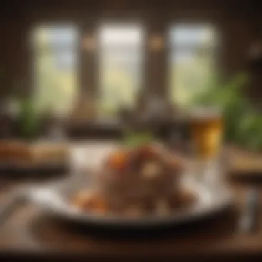 Sustainable Dining: The Art of a Balanced Meal An artistic depiction of a balanced meal emphasizing sustainability.