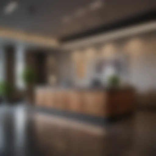Reception area in a modern office