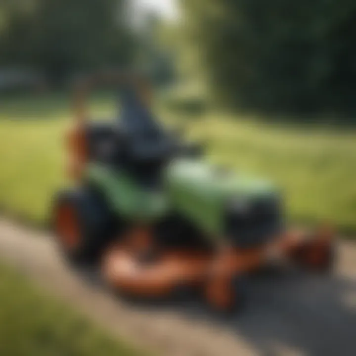 Demonstrating the advanced cutting technology of Grasshopper mowers