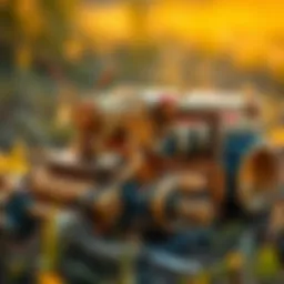 Detailed diagram of grasshopper machinery components