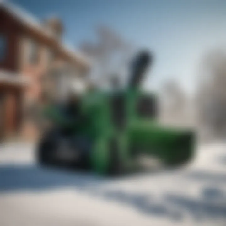 Comparison chart between Green Machine snowblower and competitors.