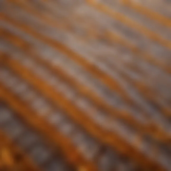 Close-up of textured polycarbonate panel surface