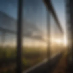Transparent polycarbonate panels showcasing sunlight filtering
