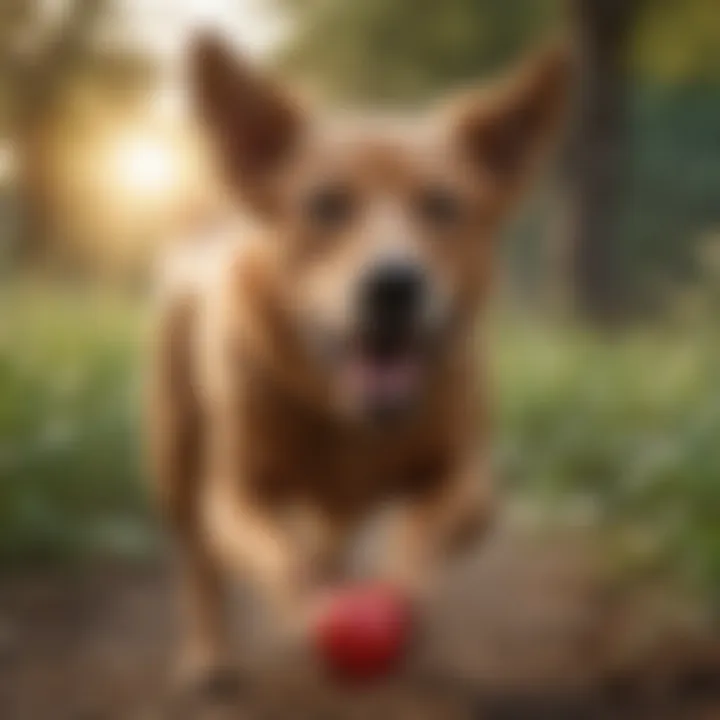 A happy and healthy dog playing outdoors, symbolizing effective heartworm prevention