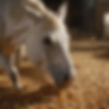 Incorporating Garlic into Equine Diets Horse enjoying granulated garlic as part of its diet